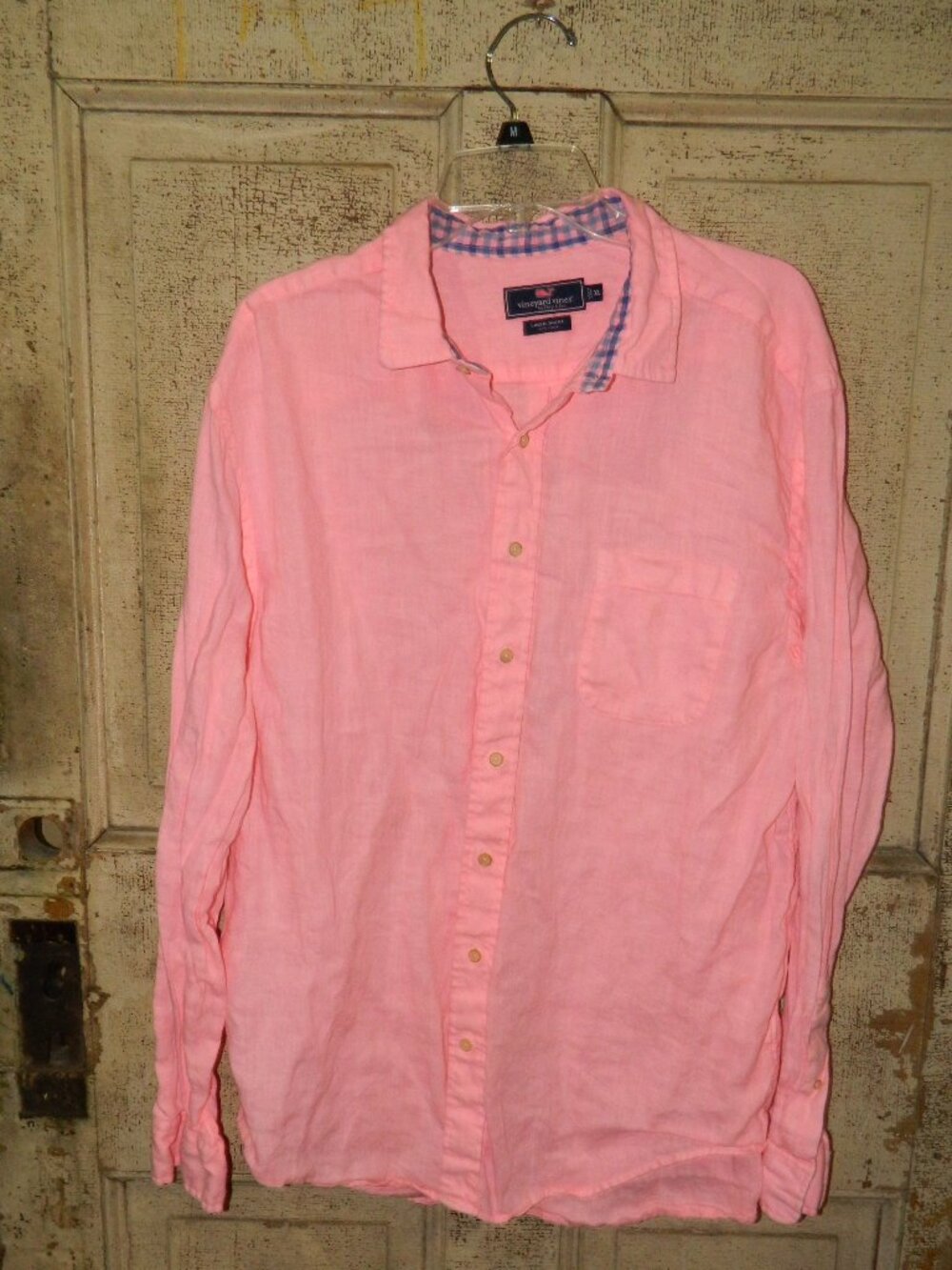 Vineyard Vines Mens Linen Button Front Shirt Sz XL (WW-3)
